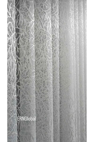 Samsa Collection TÜL PERDE ÖRME PATİ DESENLİ ÖRME KUMAŞ 1/3 SIK PİLELİ BORU P...