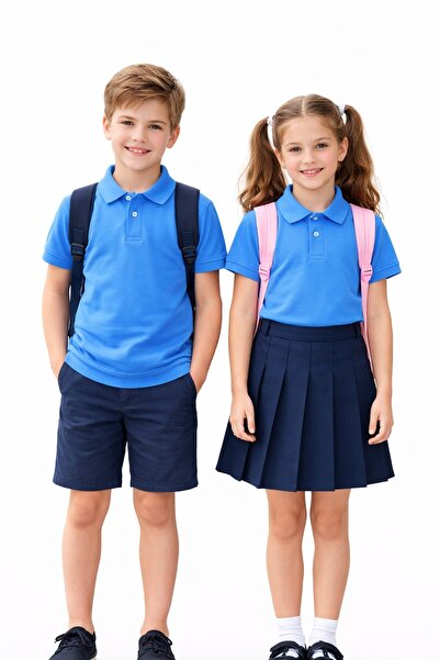 BAGLAN Tricou cu mânecă scurtă și guler polo pentru băieți și fete BGL-ST05505