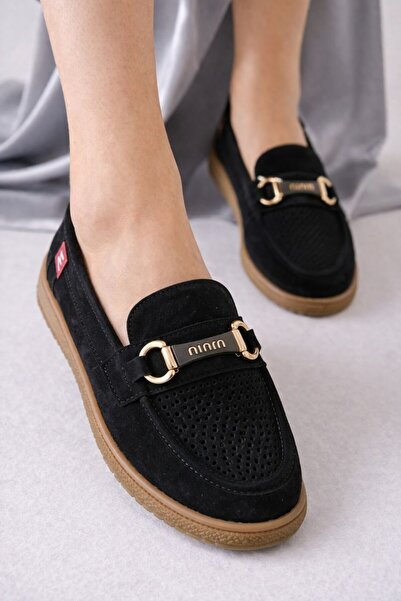 Slipcat Γυναικεία παπούτσια Nima Delikli Suede με χρυσά αξεσουάρ Wanetti καθη...