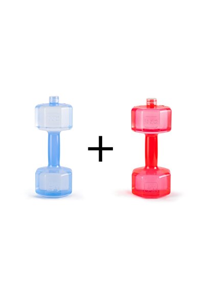 PS SPOR Dambıl Şekilli Su Şişesi | 1.5 LT Spor Matara,Mavi ve Pembe