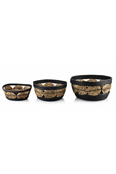 MONDEX Set BALI de 3 coșuri 30x30x15/27x27x13/21x21x9 cm