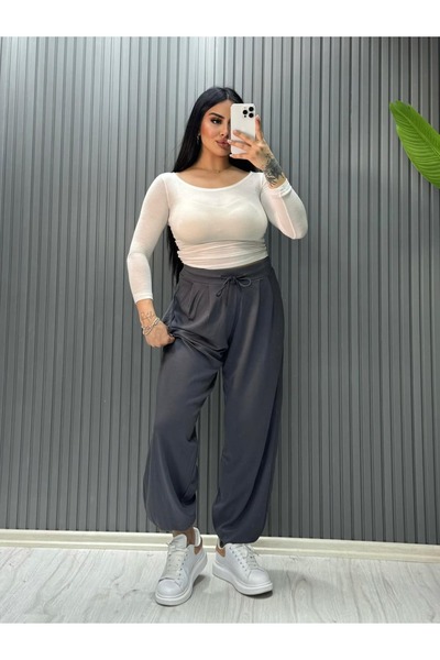 inci bayan giyim ΓΥΝΑΙΚΕΙΟ ΥΦΑΣΜΑΤΙΝΟ ΠΑΝΤΕΛΟΝΙ ΣΑΛΒΑΡΙ/ΑΝΘΡΑΚΙΤΙΚΟ