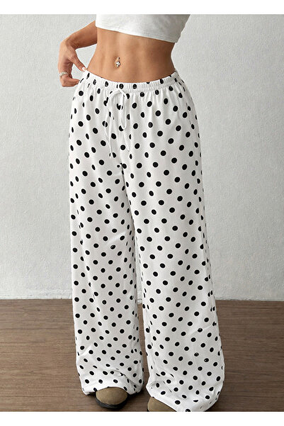 Hera Moda Γυναικείο παντελόνι με πουά σχέδιο