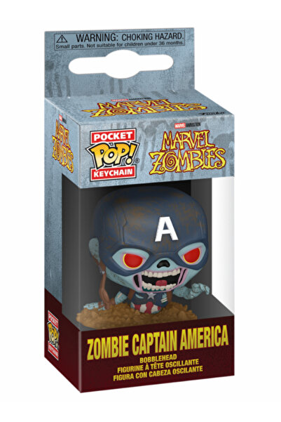 Funko Pocket Pop Marvel Zombies Ζόμπι Κάπτεν Αμέρικα Μπομπλ-Χεντ Βινύλιο