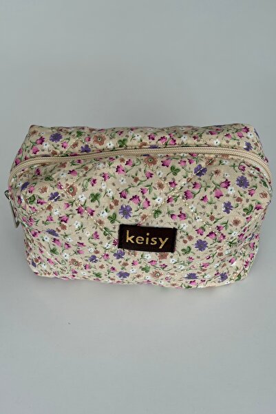 keisy Τσάντα μακιγιάζ με σχέδια και ανάγλυφη υφή