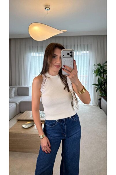 IŞILDA FASHION Işılda Lace Detail Knitwear Blouse