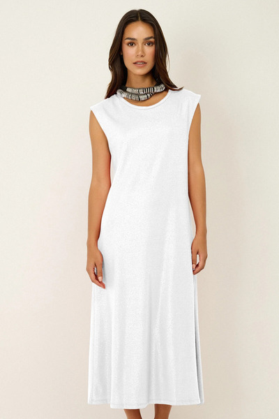 No Matter What Glittering Fabric Midi Dress