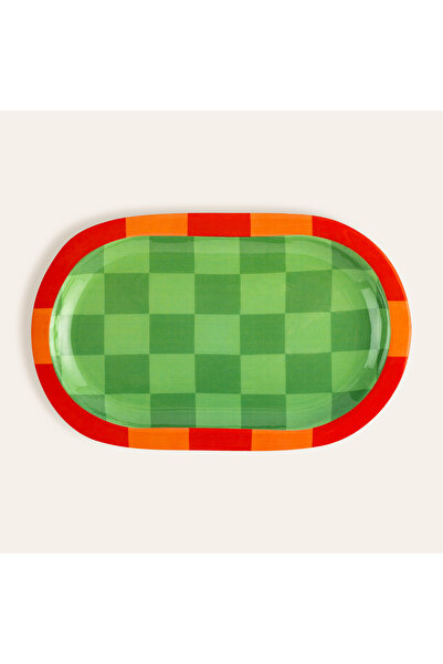 Zsa Zsa Zsu Lakrı Mango Ağacı Sunum Tahtası 22x14x2,5 Cm Yeşil