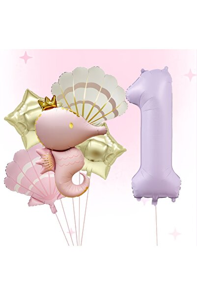 DÜVENCİ TİCARET Σετ μπαλονιών γενεθλίων με ροζ νούμερα θαλάσσιας μέλισσας και...
