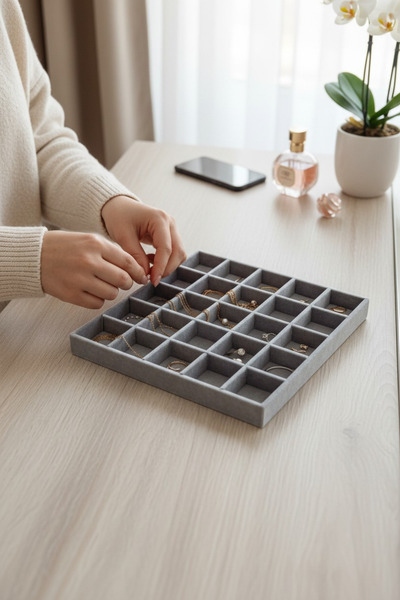 Moda fiesta Ξύλινος οργανωτής συρταριών από ύφασμα Baby Face 34x24x3 cm