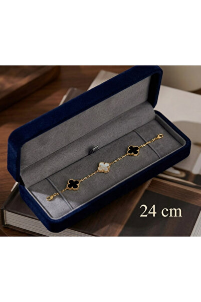 stainless steell سوار فولاذي من طراز VIP باللون الذهبي مع حجر الزركون الأسود/...