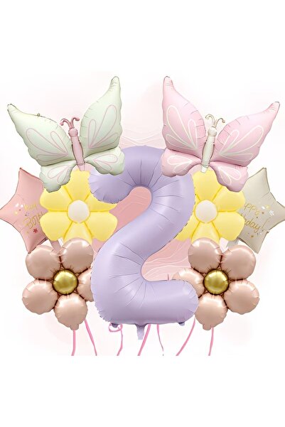 DÜVENCİ TİCARET Σετ μπαλονιών για πάρτι γενεθλίων με ροζ κρεμ μπαλόνια πεταλο...