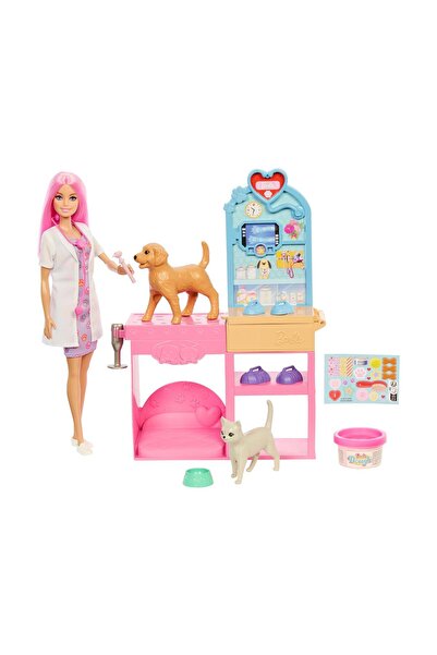 mattel Μπάρμπι Μπορείς να είσαι οτιδήποτε Κλινική Κτηνιατρού με Πολλαπλές Φιγ...