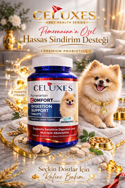 CELUXES Comfort Pomeranian Sindirim Destek Tableti 75 Adet