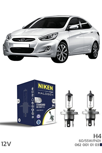 Sosyal Çarşı HYUNDAİ ACCENT BLUE 2010-2016 UZUN+KISA FAR AMPULÜ H4 HALOJEN AM...