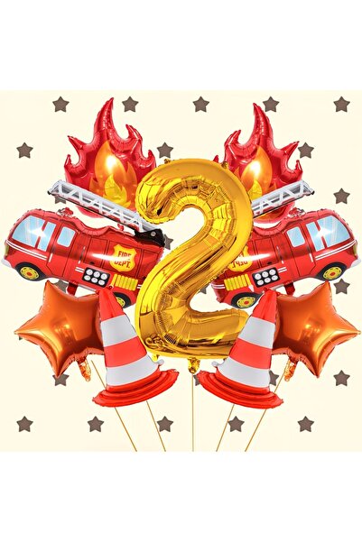 DÜVENCİ TİCARET Σετ πάρτι γενεθλίων με θέμα την πυροσβεστική συνομοσπονδία