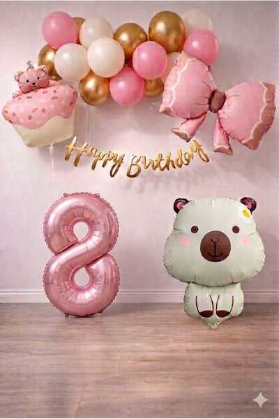 DÜVENCİ TİCARET Σετ γενεθλίων με θέμα το ρετρό Caypara για κοριτσάκια