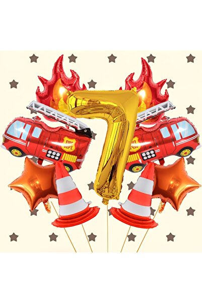 DÜVENCİ TİCARET Σετ πάρτι γενεθλίων με θέμα την πυροσβεστική συνομοσπονδία