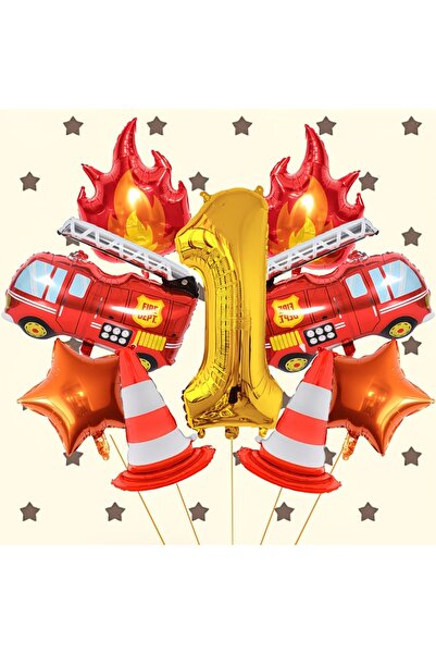 DÜVENCİ TİCARET Σετ πάρτι γενεθλίων με θέμα την πυροσβεστική συνομοσπονδία