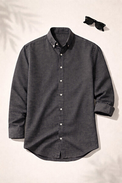 OTAKU Ανδρικό λινό πουκάμισο Sofia, καλοκαιρινό, αναπνεύσιμο, άνετο, με γιακά...