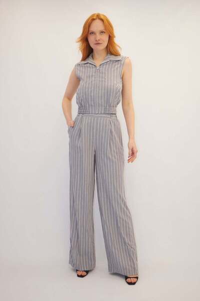 ONNO PRIVE Striped suit gray