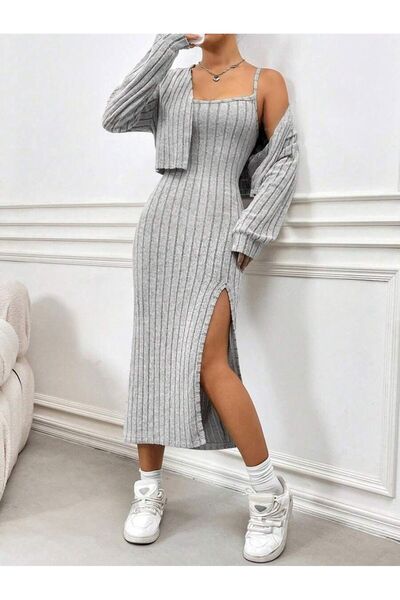 Iuliashop Set with Grey Midi Dress Bonde - M