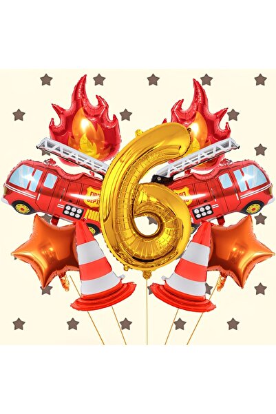 DÜVENCİ TİCARET Σετ πάρτι γενεθλίων με θέμα την πυροσβεστική συνομοσπονδία