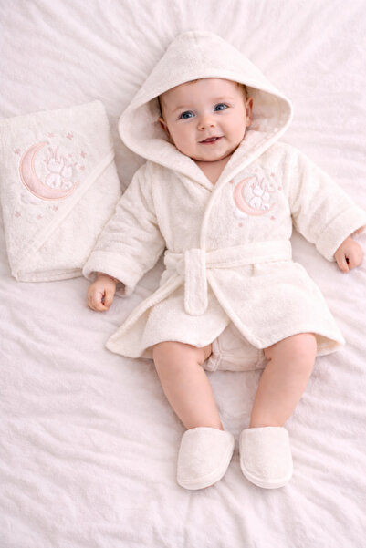 Naka Concept Luxury Baby Bathrobe Set – Embroidered Hooded Baby Bathrobe Set ...