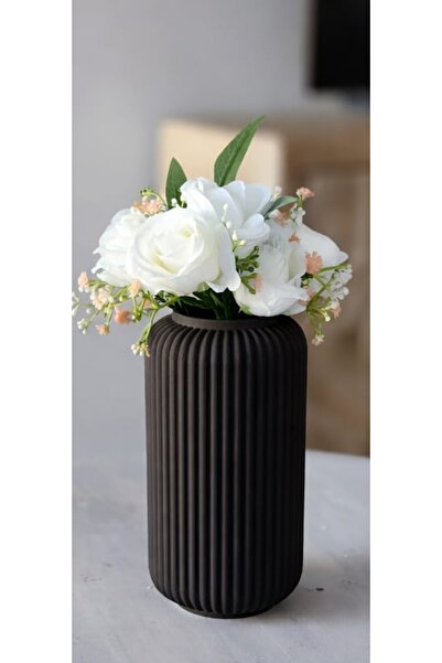 vazo Modern dekoratif 20 cm siyah