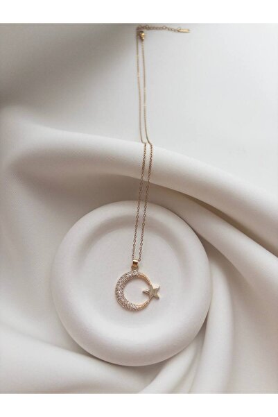 Minne Jewelry-Accessory Ay Yıldızlı Kolye - Çelik Ay Yıldızlı Kolye - Çelik K...