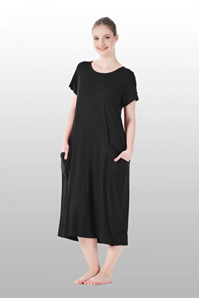 SS HOME CONCEPT Estiva 25234 women's lycra viscose short sleeve midi dress wi...