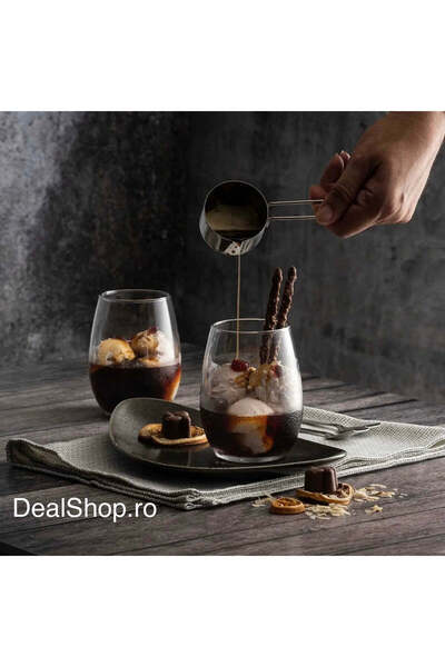 dealshopromania Set of 6 glasses 350 ml Pasabahce Amber made of glass – elega...