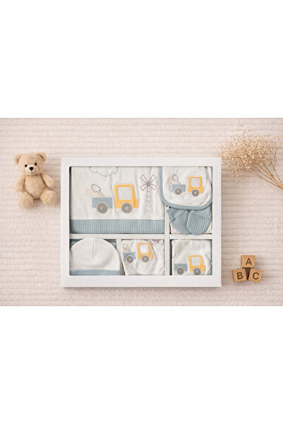 ALSA BABY Mint Yeşili Erkek Bebek Hastane Çıkışı 10 Parça Set – Arabalı Nakış...