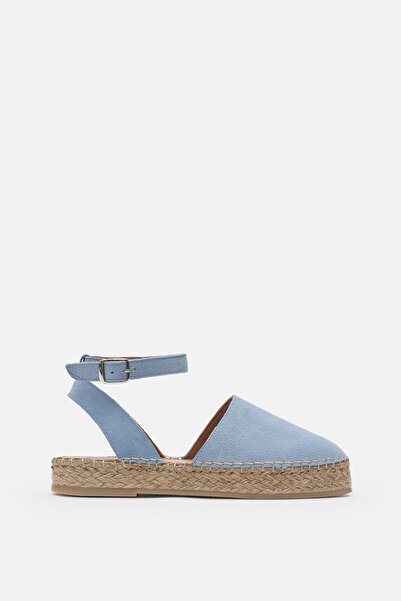 Bestyle Maison Genuine Suede Leather Ice Blue Espadrille