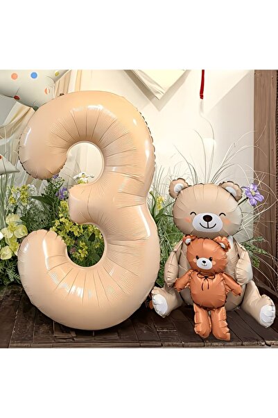 DÜVENCİ TİCARET Σετ μπαλόνια γενεθλίων με αριθμητικά φύλλα αλουμινίου και κου...