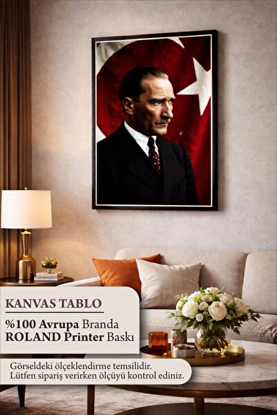 Nobrand Atatürk Dekoratif Kanvas Tablo