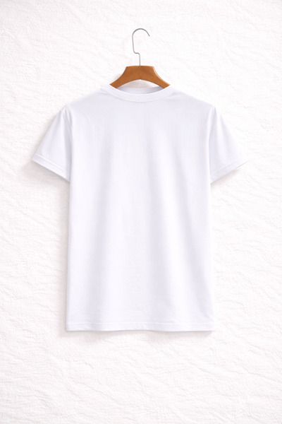 Duples Combed Cotton Unisex White Plain Unprinted Oversize T-Shirt