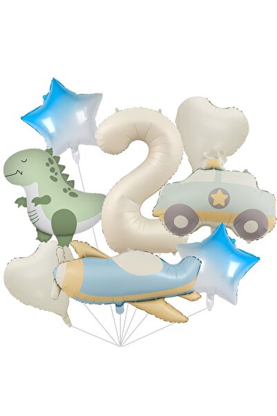 DÜVENCİ TİCARET Ρετρό σετ γιορτής γενεθλίων με αυτοκίνητο αστυνομίας αεροπλάνου