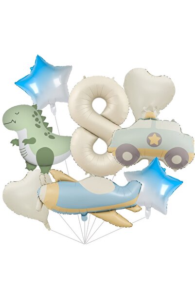 DÜVENCİ TİCARET Ρετρό σετ γιορτής γενεθλίων με αυτοκίνητο αστυνομίας αεροπλάνου