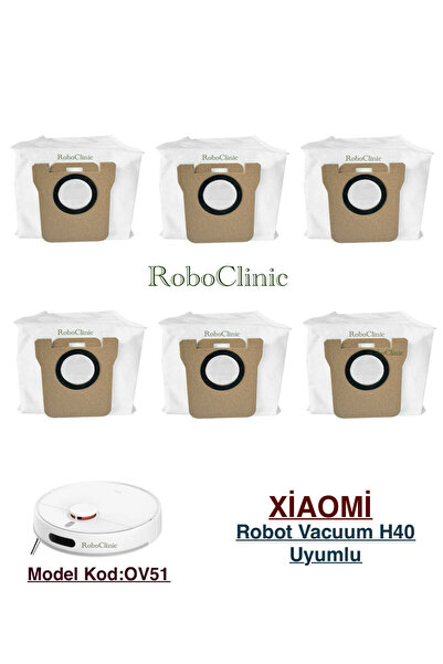 Roboclinic كيس غبار بديل متوافق مع مكنسة Xiaomi Mi Vacuum Mop H40 الروبوتية -...