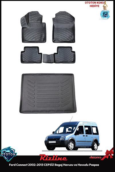Rizline Ford Connect 2013 CEPSİZ Bagaj Havuzu+Havuzlu Paspas& ton koku