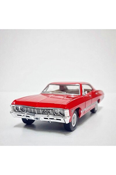 Kinsmart 1/36 ÖLÇEK MARKA LİSANSLI 1967 İMPALA KIRMIZI RENK 12 CM YÜKSEK KALİ...