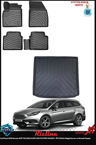 Rizline Ford Focus 2020 STATİON WAGON - ÜST BAGAJ Bagaj Havuzu+Havuzlu Paspas...