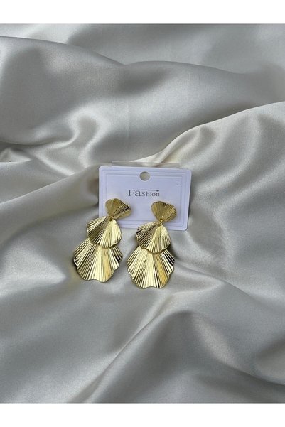 bag and shine Sarya Gold Dangle Steel Earrings