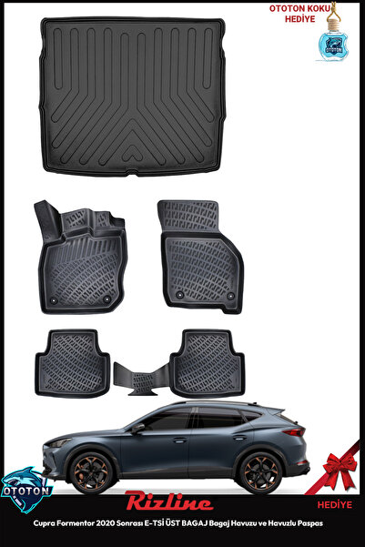 Rizline Cupra Formentor 2026 E-TSİ ÜST BAGAJ Bagaj Havuzu+Havuzlu Paspas& ton...