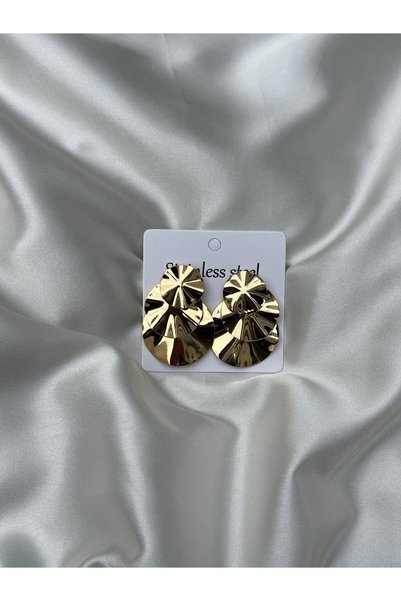 bag and shine Arven Dangle Gold Steel Earrings