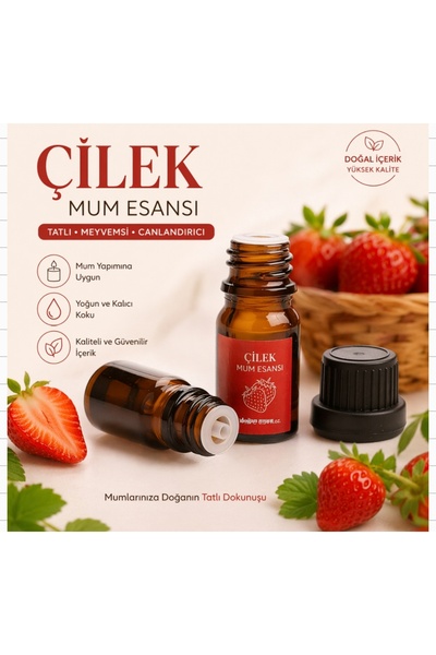 DOĞAN MUM Mum esansı çilek mum kokusu