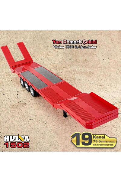 Huina 1502 1/18 RC Uzaktan Kumandalı İş Makinesi İnşaat Aracı Römork Çekici D...