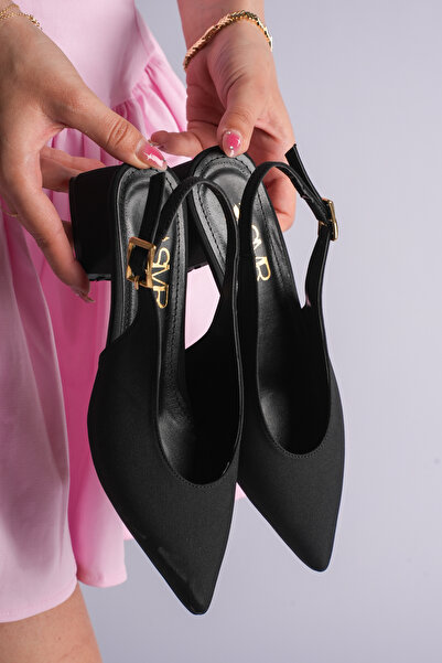 tayyarshoes Nayo Kırışık Rugan Kadın Babet Topuklu Ayakkabı 3 Cm