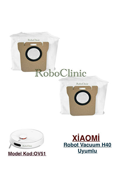 Roboclinic كيس غبار بديل متوافق مع مكنسة Xiaomi Mi Vacuum Mop H40 الروبوتية -...